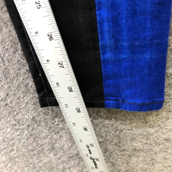 Rag & Bone Skinny Jeans Womens 25 Black Blue Colorblock Stretch Low Rise Stripe - Picture 7 of 10